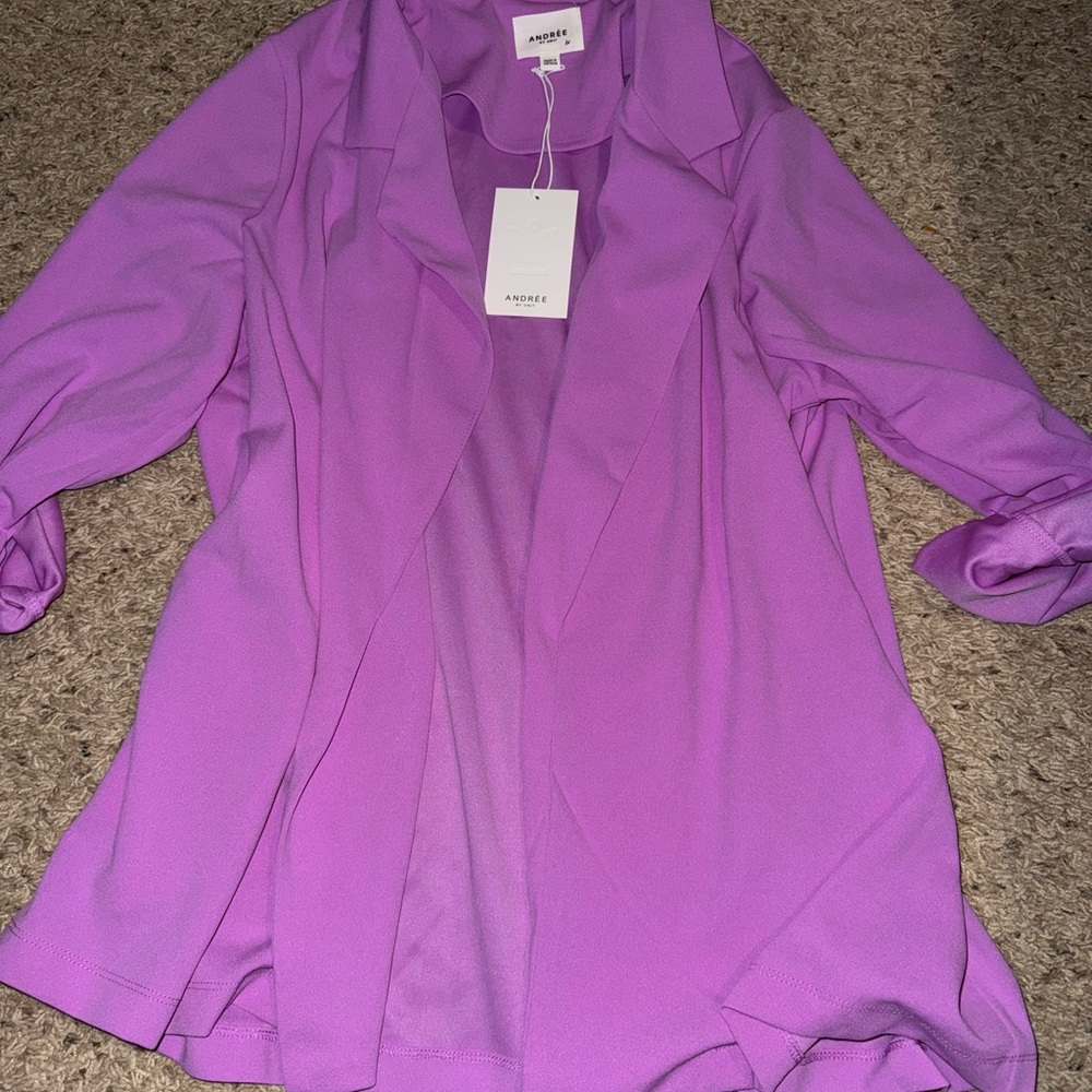 ANDREE BY UNIT Vibrant Purple Women's Blazer